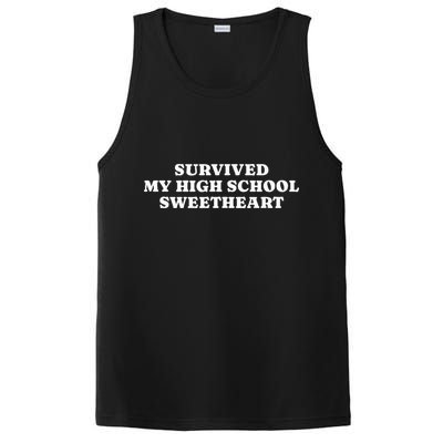 Survived My High School Sweetheart Funny Aesthetic PosiCharge Competitor Tank