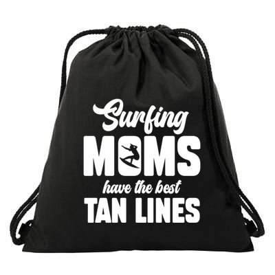 Surfing Moms Have The Best Tan Lines Gift Drawstring Bag