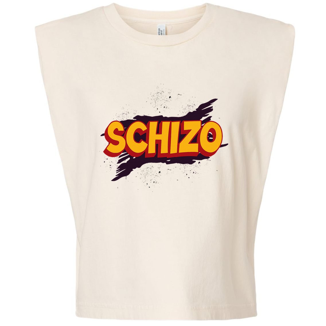 Schizo Mental Health Schizophrenia Garment-Dyed Women's Muscle Tee