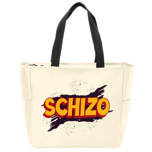 Schizo Mental Health Schizophrenia Zip Tote Bag