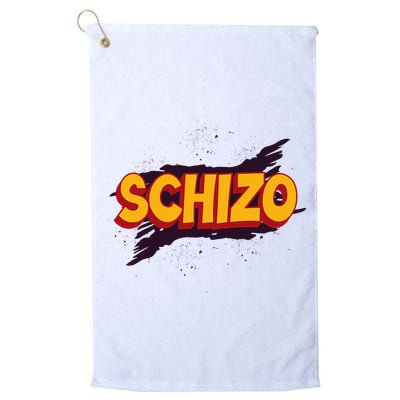 Schizo Mental Health Schizophrenia Golf Towel