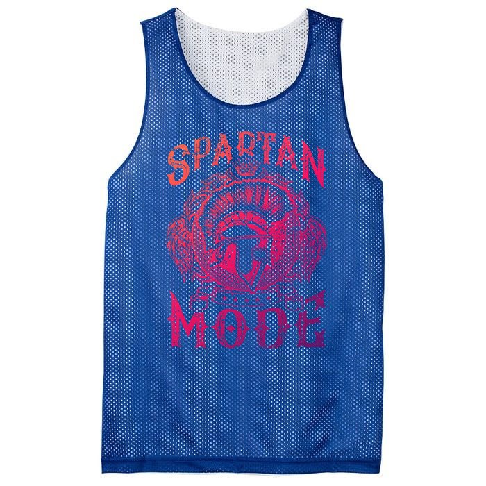 Spartan Mode Helmet Gym Warrior Fitness Beast Sparta Workout Gift Mesh Reversible Basketball Jersey Tank