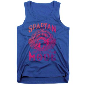 Spartan Mode Helmet Gym Warrior Fitness Beast Sparta Workout Gift Tank Top