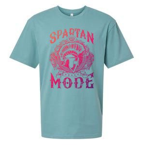 Spartan Mode Helmet Gym Warrior Fitness Beast Sparta Workout Gift Sueded Cloud Jersey T-Shirt