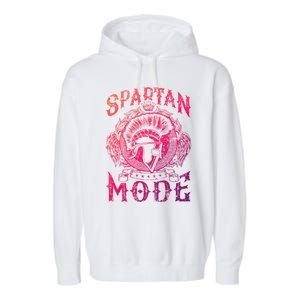 Spartan Mode Helmet Gym Warrior Fitness Beast Sparta Workout Gift Garment-Dyed Fleece Hoodie