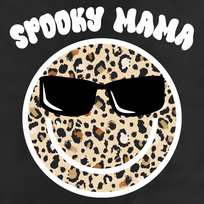 Spooky Mama Halloween Cheetah Smile 7 Panel Mesh Trucker Snapback Hat