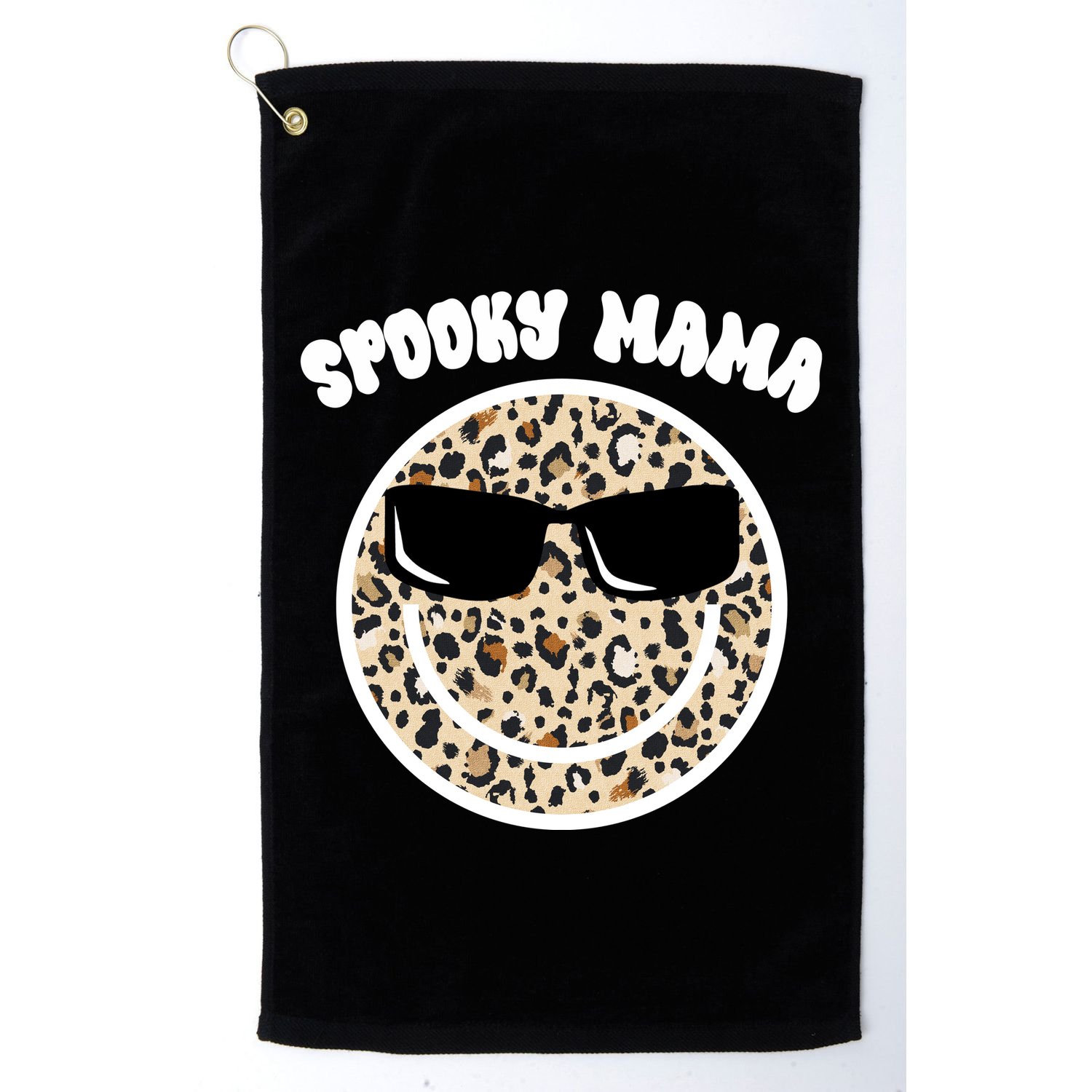 Spooky Mama Halloween Cheetah Smile Golf Towel