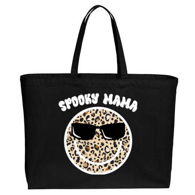 Spooky Mama Halloween Cheetah Smile Cotton Canvas Jumbo Tote