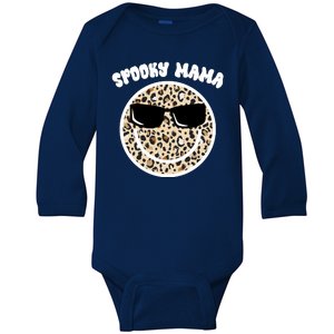 Spooky Mama Halloween Cheetah Smile Baby Long Sleeve Bodysuit