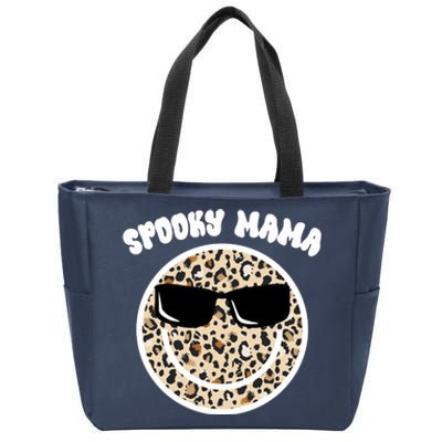 Spooky Mama Halloween Cheetah Smile Zip Tote Bag