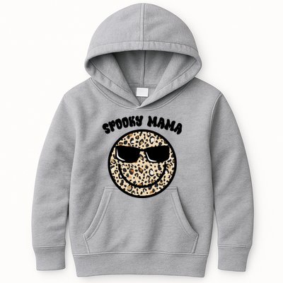 Spooky Mama Halloween Cheetah Smile Kids Hoodie
