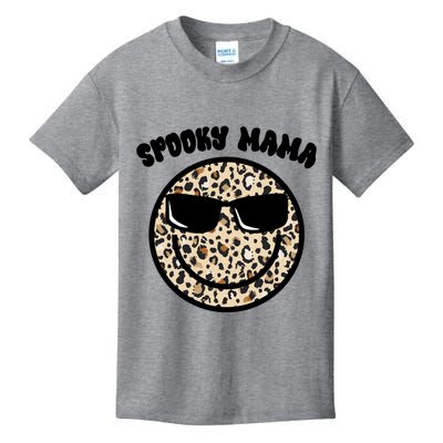Spooky Mama Halloween Cheetah Smile Kids T-Shirt