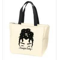 Scorpio Messy Hair Bun Birthday Gift Zip Tote Bag
