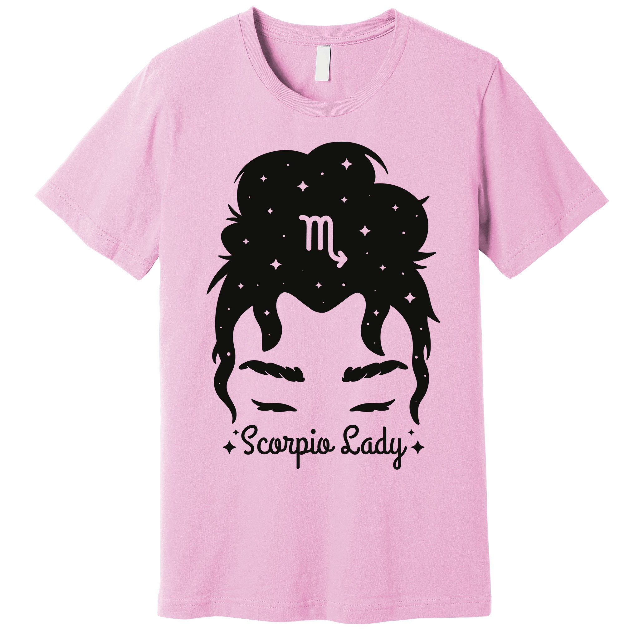 Scorpio Messy Hair Bun Birthday Gift Premium T-Shirt