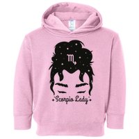 Scorpio Messy Hair Bun Birthday Gift Toddler Hoodie