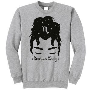 Scorpio Messy Hair Bun Birthday Gift Sweatshirt