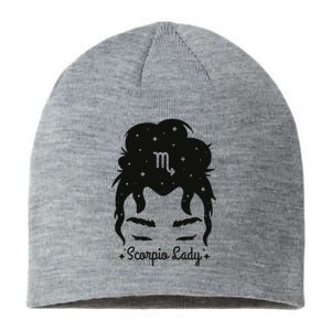 Scorpio Messy Hair Bun Birthday Gift Sustainable Beanie