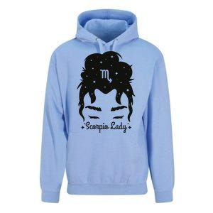 Scorpio Messy Hair Bun Birthday Gift Unisex Surf Hoodie