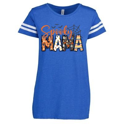 Spooky Mama Halloween Spider Enza Ladies Jersey Football T-Shirt