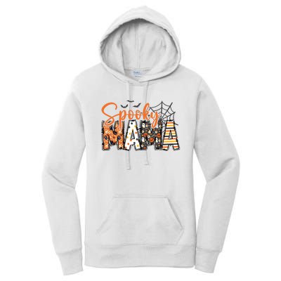 Spooky Mama Halloween Spider Women's Pullover Hoodie