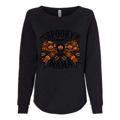 Spooky Mama Halloween Witch Pumpkin Head Womens California Wash Sweatshirt