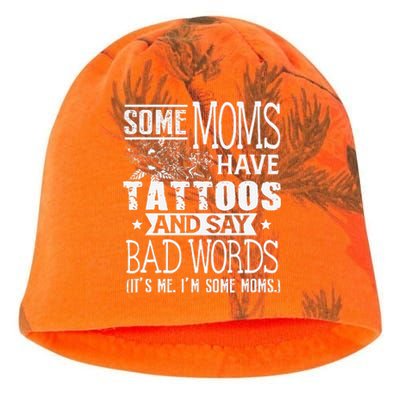 Some Moms Have Tattoos & Say Bad Words Mom Life Motherhood Kati - Camo Knit Beanie