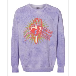 Shawn Michaels Heart Dagger Colorblast Crewneck Sweatshirt