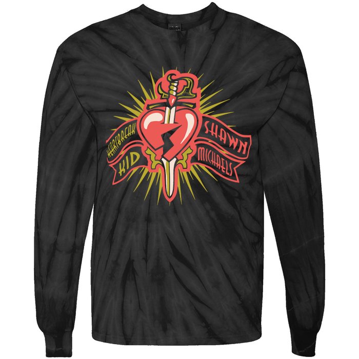 Shawn Michaels Heart Dagger Tie-Dye Long Sleeve Shirt