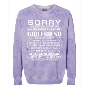 Sorry My Heart Only Beats For My Freaking Awesome Friend Great Gift Colorblast Crewneck Sweatshirt