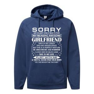 Sorry My Heart Only Beats For My Freaking Awesome Friend Great Gift Performance Fleece Hoodie