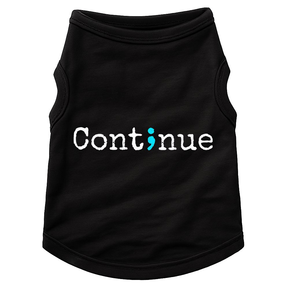 Semicolon Mental Health & Suicide Prevention Awareness Doggie Tank