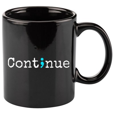 Semicolon Mental Health & Suicide Prevention Awareness 11oz C Handle Ceramic Mug