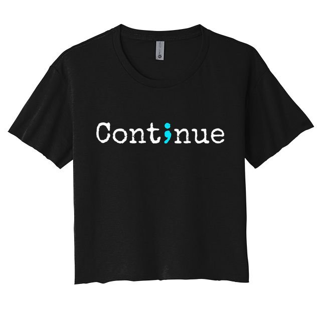 Semicolon Mental Health & Suicide Prevention Awareness Crop Top