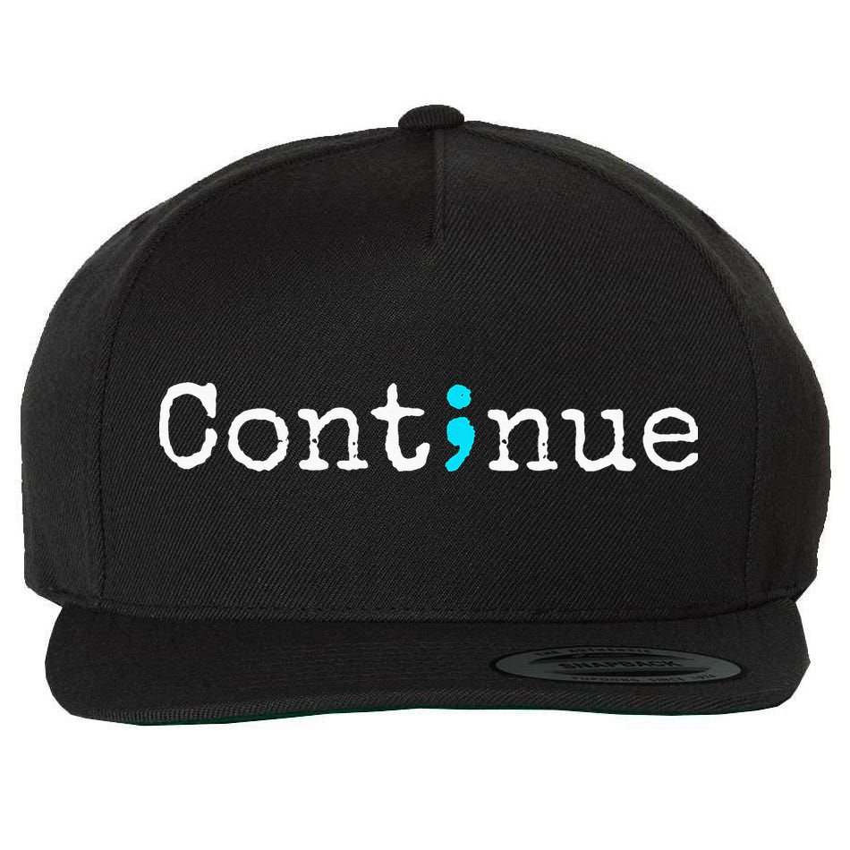 Semicolon Mental Health & Suicide Prevention Awareness Wool Snapback Cap