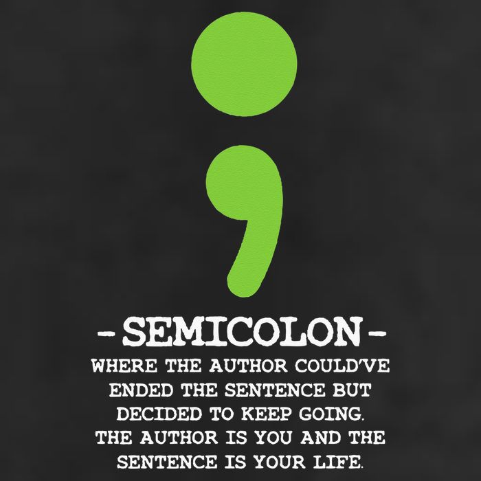 Semicolon Mental Health Awareness Suicide Prevention 7 Panel Mesh Trucker Snapback Hat