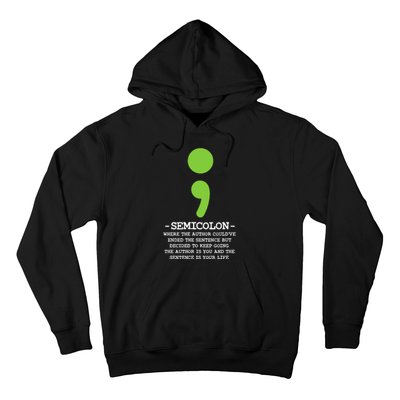 Semicolon Mental Health Awareness Suicide Prevention Hoodie