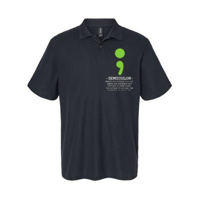 Semicolon Mental Health Awareness Suicide Prevention Softstyle Adult Sport Polo