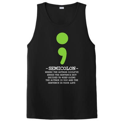 Semicolon Mental Health Awareness Suicide Prevention PosiCharge Competitor Tank