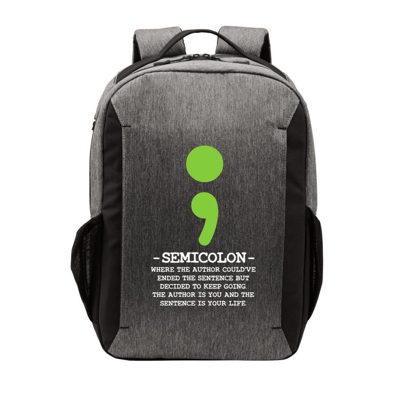 Semicolon Mental Health Awareness Suicide Prevention Vector Backpack