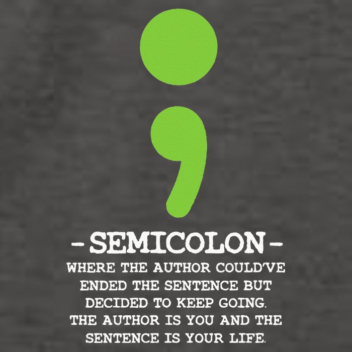 Semicolon Mental Health Awareness Suicide Prevention Vector Backpack