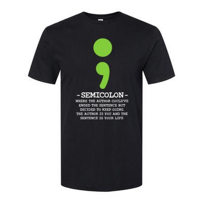 Semicolon Mental Health Awareness Suicide Prevention Softstyle CVC T-Shirt