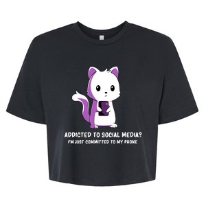 Social Media Humor Influencer Sarcasm Bella+Canvas Jersey Crop Tee