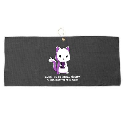 Social Media Humor Influencer Sarcasm Large Microfiber Waffle Golf Towel