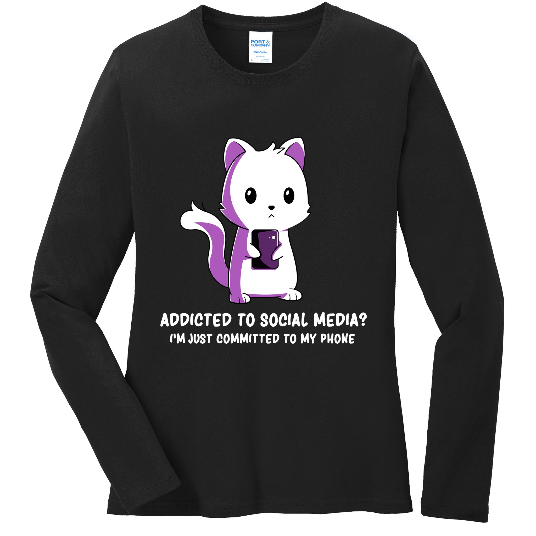Social Media Humor Influencer Sarcasm Ladies Long Sleeve Shirt