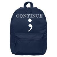 Semicolon Mental Health Awareness Suicide Prevention 16 in Basic Backpack
