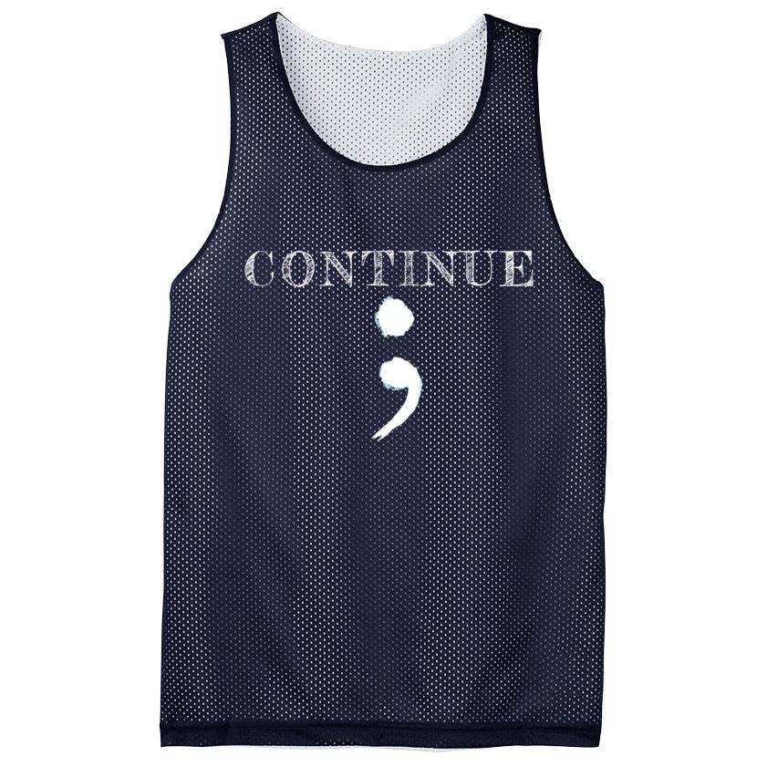 Semicolon Mental Health Awareness Suicide Prevention Mesh Reversible Basketball Jersey Tank