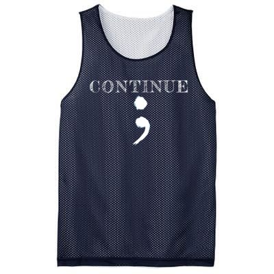 Semicolon Mental Health Awareness Suicide Prevention Mesh Reversible Basketball Jersey Tank