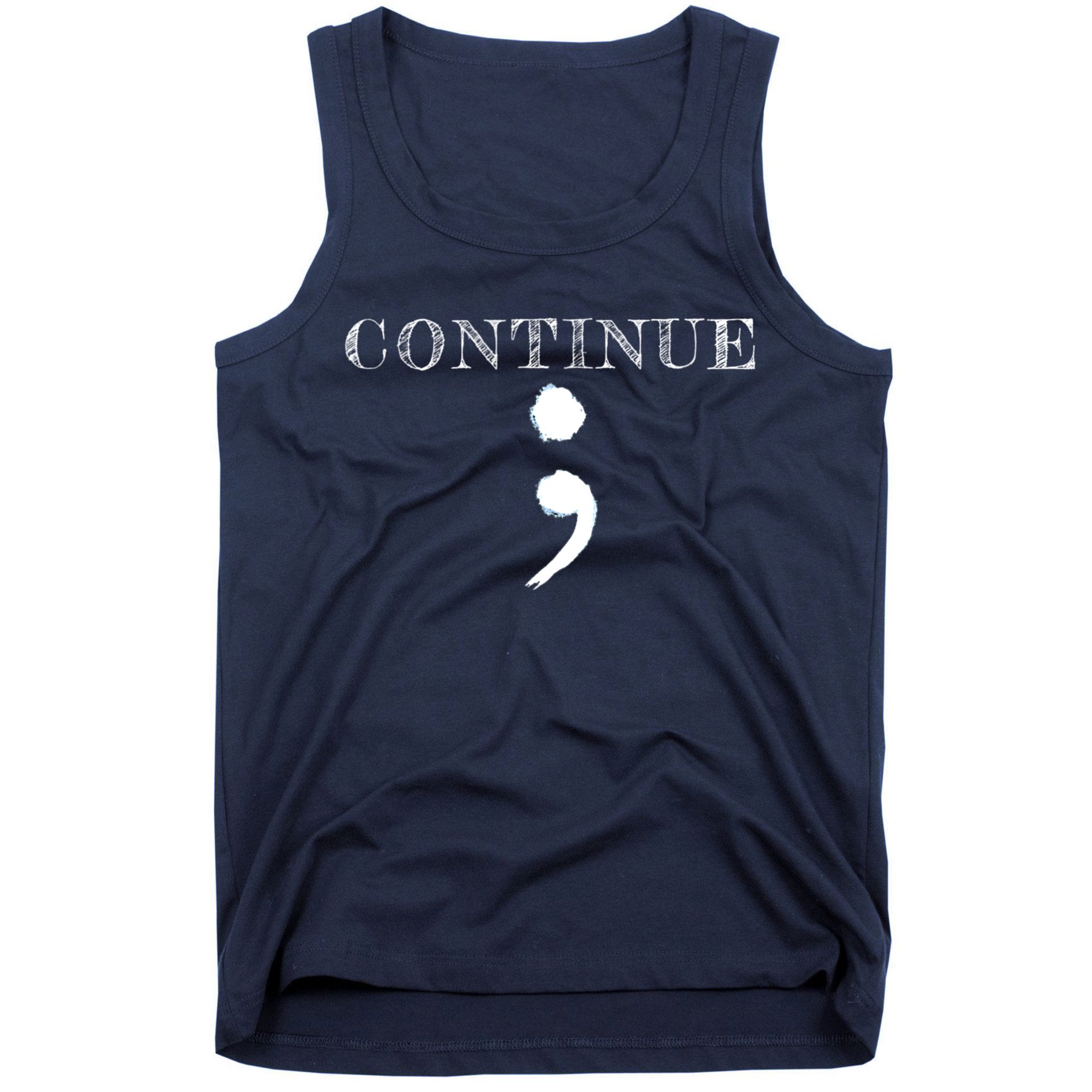 Semicolon Mental Health Awareness Suicide Prevention Tank Top
