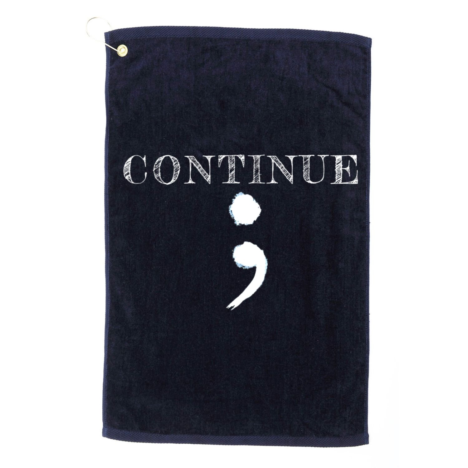 Semicolon Mental Health Awareness Suicide Prevention Golf Towel