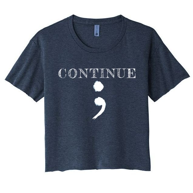 Semicolon Mental Health Awareness Suicide Prevention Crop Top